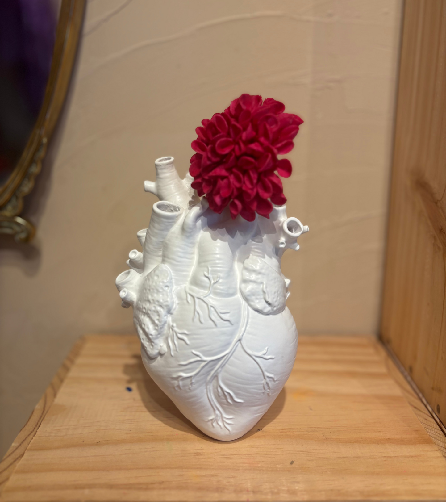 vase coeur blanc