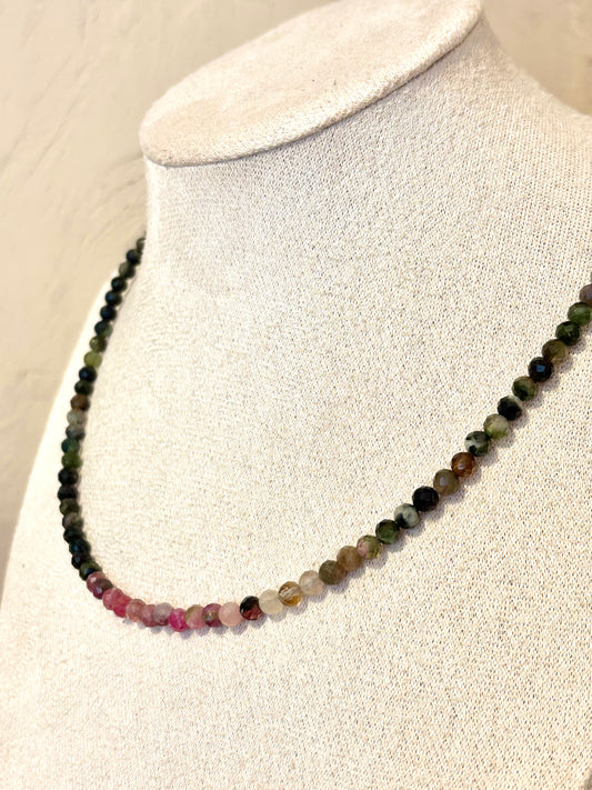 Collier tourmaline 4 mm